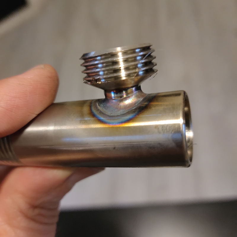Raccordo inox saldato TIG